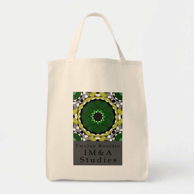 Twelve Rosette Grocery Tote Bag (Front)