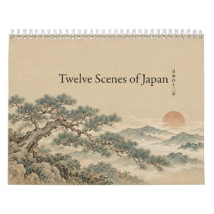 Twelve Scenes of Japan Seasonal Art カレンダー Calendar