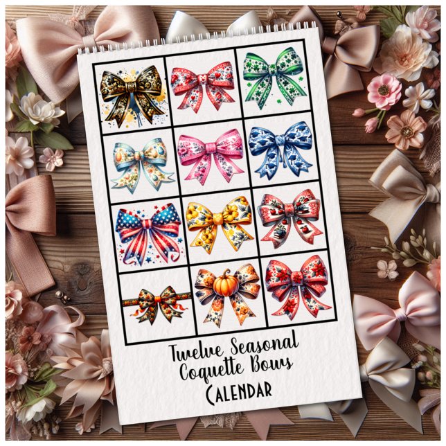 Twelve Seasonal Coquette Bows Calendar (Creator Uploaded)