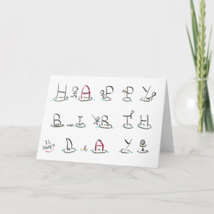 Twelve Steps Happy Birthday Card