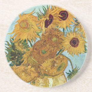 Twelve Sunflowers by Van Gogh Coaster
