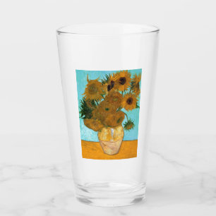 Twelve Sunflowers in a Vase (Still-Life Painting) Glass