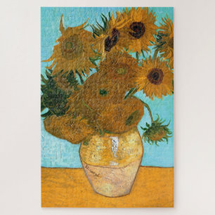 Twelve Sunflowers in a Vase (Still-Life Painting) Jigsaw Puzzle