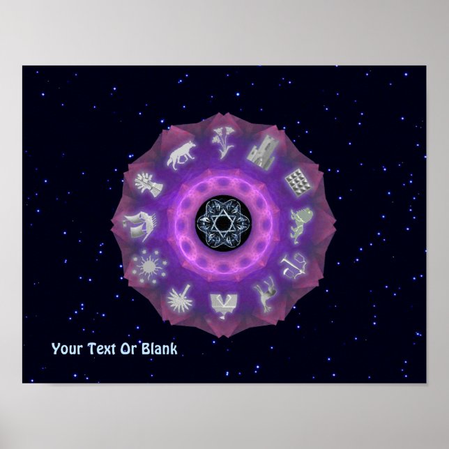 Twelve Tribes Fractal Poster (Front)