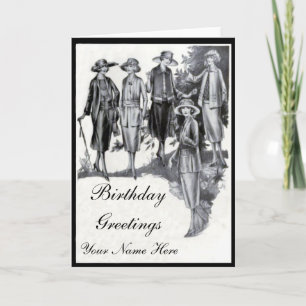 Twenties Fashion Birthday card