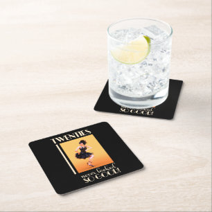 Twenties never looked so good Vintage Square Paper Coaster