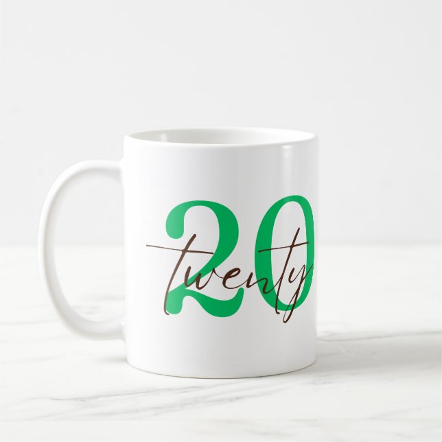 Twentieth 20 Year Anniversary Personalization Coffee Mug (Left)