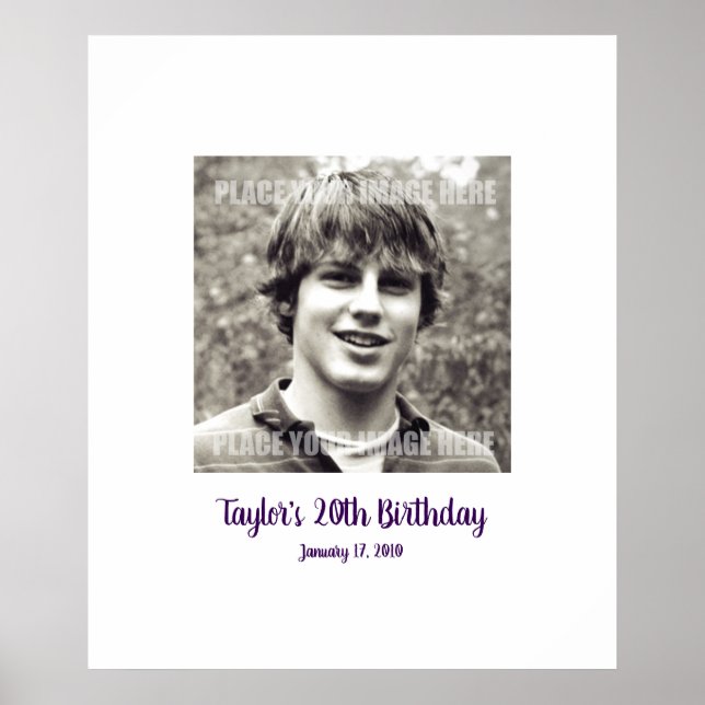 Twentieth birthday 20th Sign In Party Board 20 (Front)