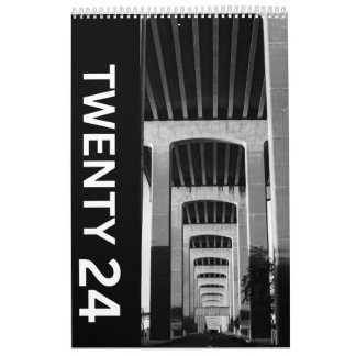 Twenty 24 Black and White - Calendar