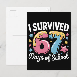 Twenty 67 Days Of School Celebration Postcard 2025