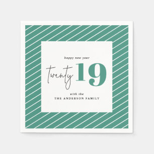 Twenty bold graphic new year holiday party napkin