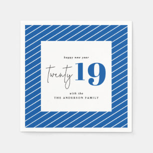 Twenty bold graphic new year holiday party napkin
