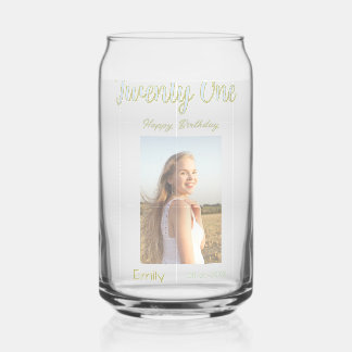 twenty one birthday green photo ombre girl grey tr can glass