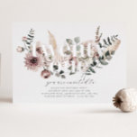 Twenty One Florals - 21st Birthday - Silver<br><div class="desc">Modern watercolour florals and boho leaves with the word 'twenty one' in real silver foil. Perfect for your Birthday party!</div>