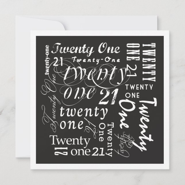 Twenty-One Invitation (Front)