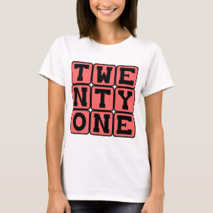 Twenty One, Number 21, Card Game T-Shirt