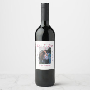 twenty one photo birthday pink purple girl boy nam wine label