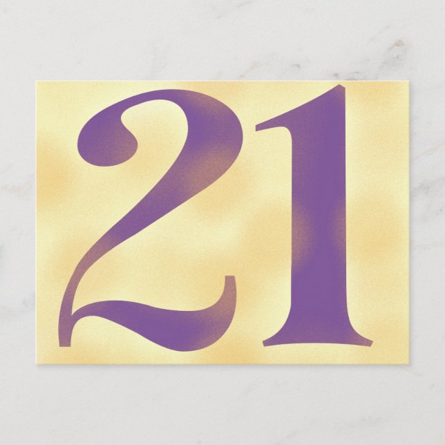 Twenty One Postcard (Front)