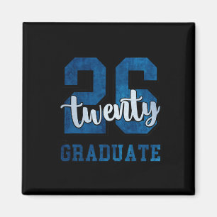 Twenty Six Graduate Cl Of 2026 Blue Senior Graduat Magnet