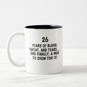 Twenty Sixth Work, 26 Years Work Service Gift Two-Tone Coffee Mug