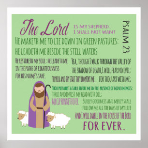 Twenty Third Psalm Poster