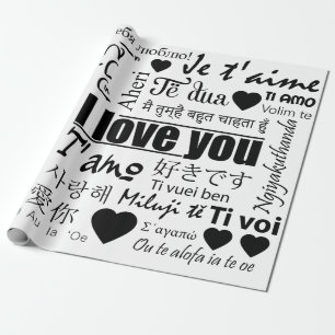 Twenty-Two Ways to Say I Love You Wrapping Paper