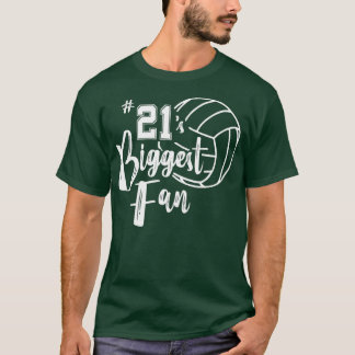 TwentyOne 21s Biggest Fan Volleyball Mum Dad T-Shirt