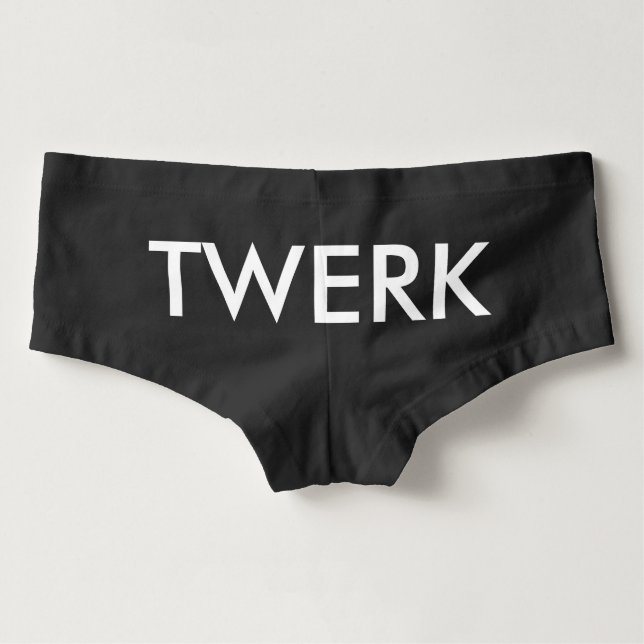 TWERK BLACK HOTPANTS BOYSHORTS (Back)