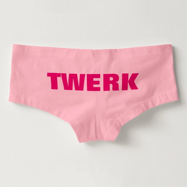 Twerk pink boy shorts underwear for women (Back)
