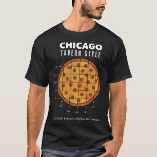 twHistory Regional Pizza Chicago Tavern Style T-Shirt