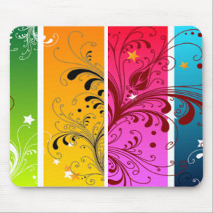 twice floraled mouse pad