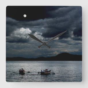 Twice in a Blue Moon Poster Square Wall Clock