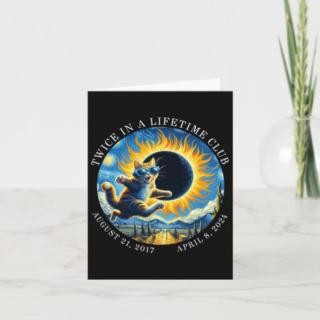 Twice In A Lifetime Club Totality Solar Eclipse 20 Card (Front)