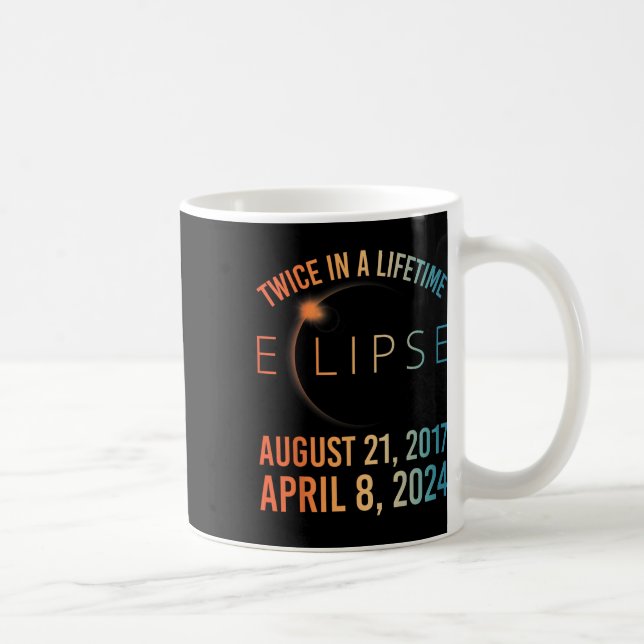 Twice In A Lifetime Solar Eclipse 2024 Total Eclip Coffee Mug (Right)