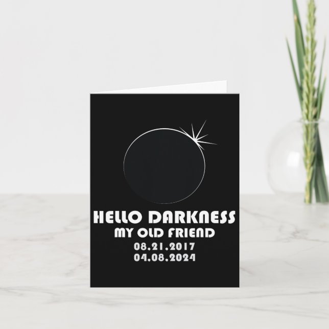 Twice In A Lifetime Total Solar Eclipse 2024  Card (Front)