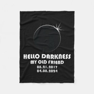 Twice In A Lifetime Total Solar Eclipse 2024 Fleece Blanket