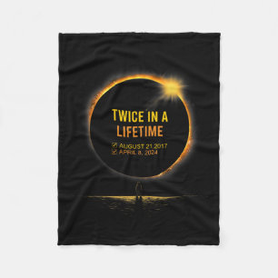 Twice In A Lifetime Total Solar Eclipse Spring Apr Fleece Blanket