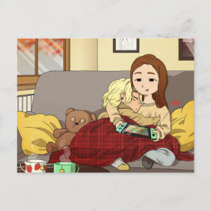 TWICE Mina & Chaeyoung Postcard Chibi version