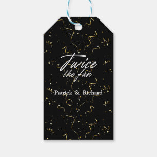 Twice the Fun Friends Joint Birthday Double Gift Tags