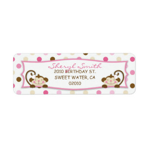 Twice the Fun GIRLS Return Label B2 Return Address Label