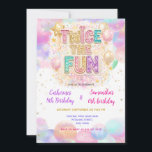 Twice the Fun Pastel Glitter Double Birthday Invitation<br><div class="desc">Twice the Fun Pastel Glitter Double Birthday Invitation</div>