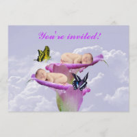 Twice the joy with baby twins shower invitation