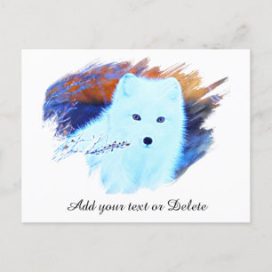 *~* Twig AP18 - Snow Fox White Fox Arctic Polar Postcard