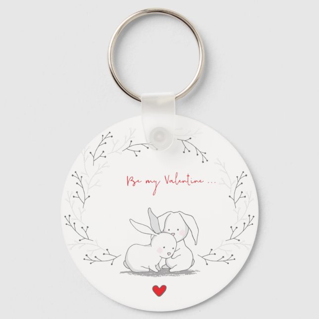 Twigs And Rabbits Key Ring (Front)