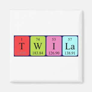 Twila periodic table name magnet