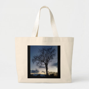 Twilght at the Tree in Winter Tote Bag