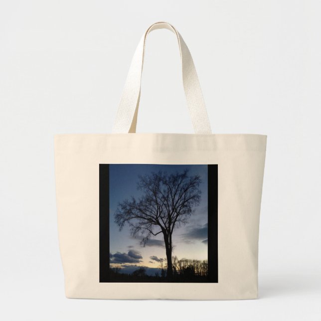 Twilght at the Tree in Winter Tote Bag (Front)