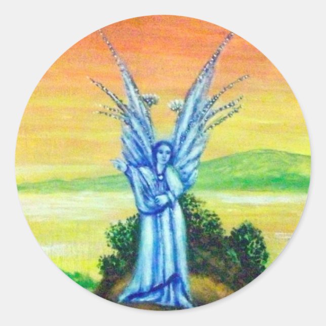 TWILIGHT ANGEL CLASSIC ROUND STICKER (Front)