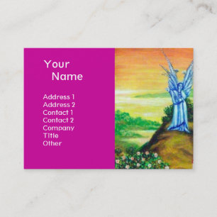 TWILIGHT ANGEL pink purple white brown Business Card