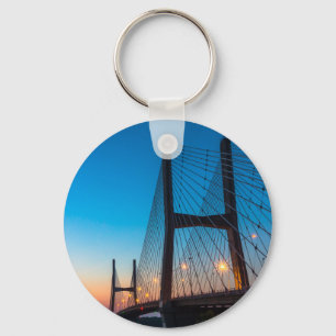 Twilight At Bill Emerson Bridge Key Ring